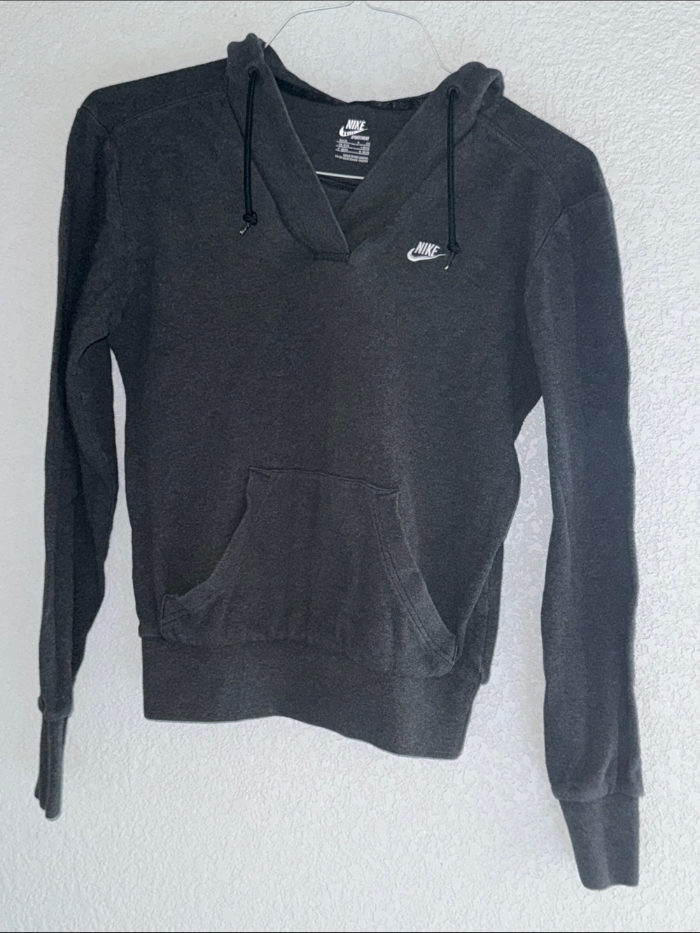 Nike Women’s Black V-Neck Hooded Sweatshirt